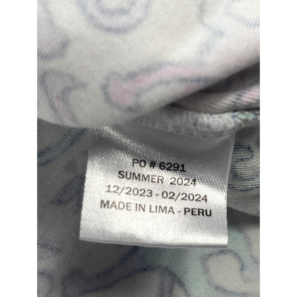 Roller Rabbit Monkey Print Pajama Set XL Multi Color Pima Cotton Short Sleeve - Picture 3 of 10